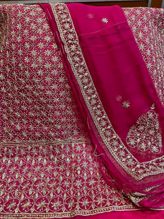 Buy Rani Pink Sequence Work Art Silk Party Wear Lehenga Choli Online